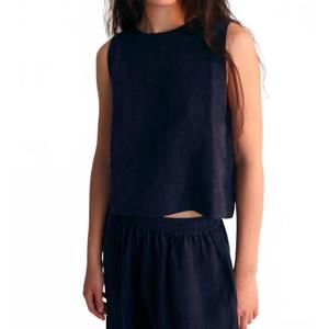 NEW THE NEW SOCIETY hera sleeveless top in navy
